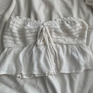 Crochet flowy tube top